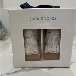 Jack Rogers White Baby Lauren Sandals 9-12M NWT